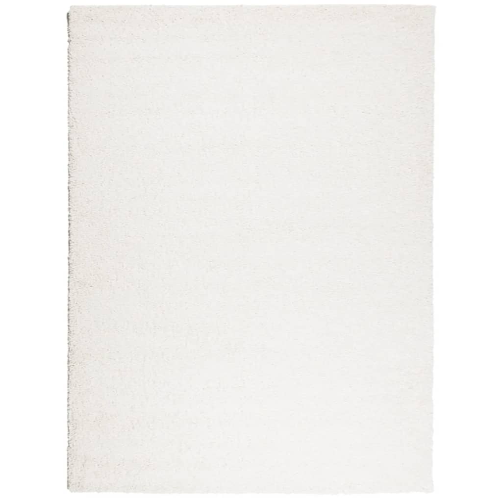 Tappeto Shaggy a Pelo Lungo Moderno Crema 300x400 cm 375242