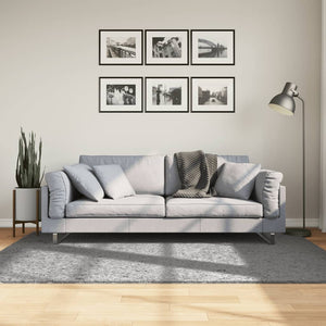 Tappeto Shaggy a Pelo Lungo Moderno Grigio 140x200 cmcod mxl 113563