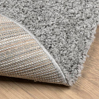 Tappeto Shaggy PAMPLONA a Pelo Lungo Moderno Grigio Ø 240 cm 375270