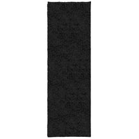 Tappeto Shaggy a Pelo Lungo Moderno Nero 80x250 cm 375275