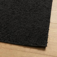 Tappeto Shaggy a Pelo Lungo Moderno Nero 80x250 cm 375275