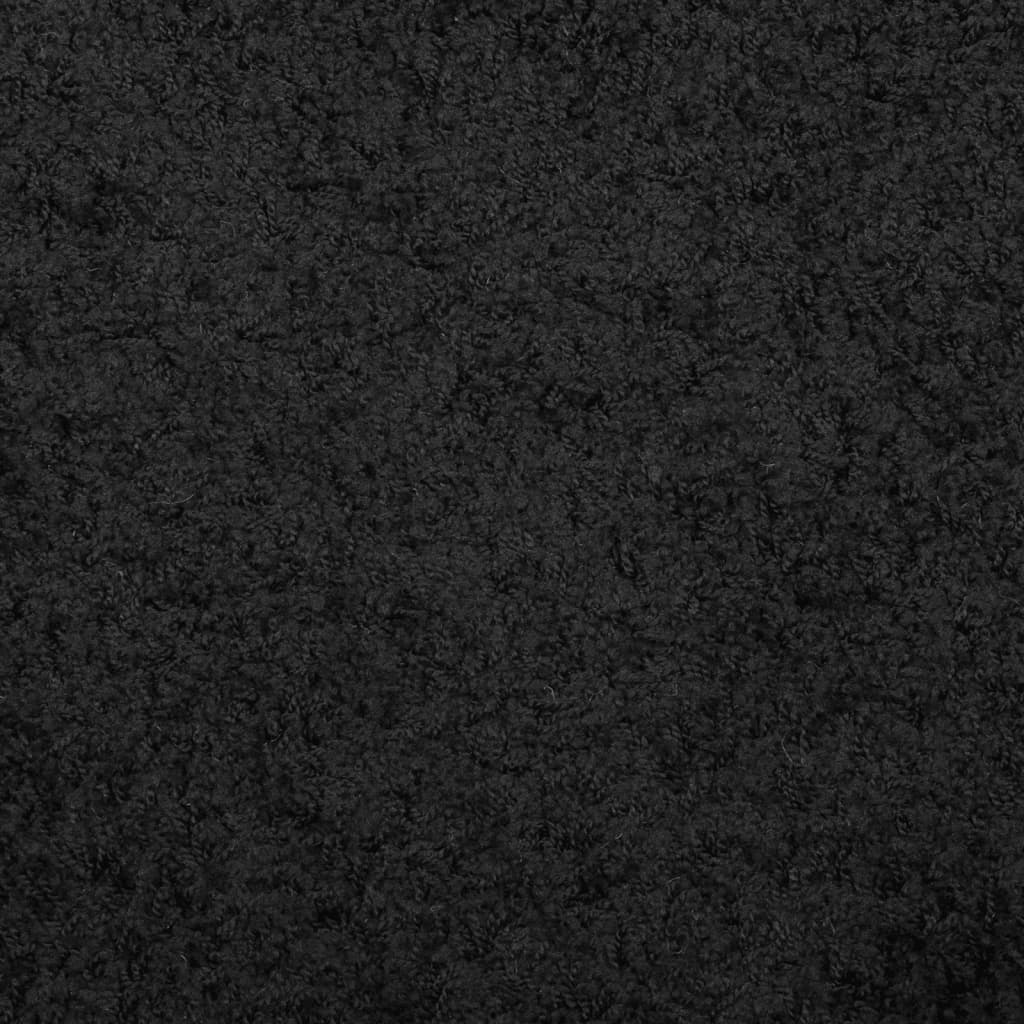 Tappeto Shaggy a Pelo Lungo Moderno Nero 80x250 cm 375275