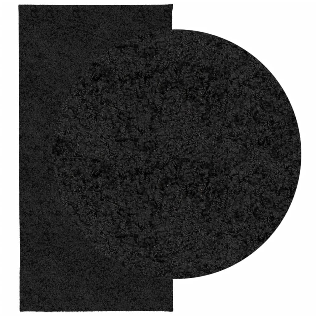 Tappeto Shaggy a Pelo Lungo Moderno Nero 100x200 cmcod mxl 111454