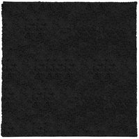 Tappeto Shaggy a Pelo Lungo Moderno Nero 120x120 cm 375277