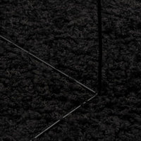 Tappeto Shaggy a Pelo Lungo Moderno Nero 120x120 cm 375277