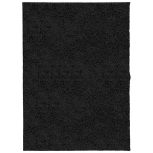 Tappeto Shaggy a Pelo Lungo Moderno Nero 140x200 cm 375279