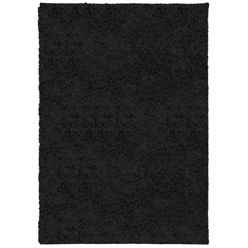 Tappeto Shaggy a Pelo Lungo Moderno Nero 160x230 cm 375281