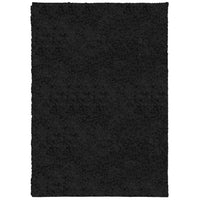 Tappeto Shaggy a Pelo Lungo Moderno Nero 160x230 cm 375281