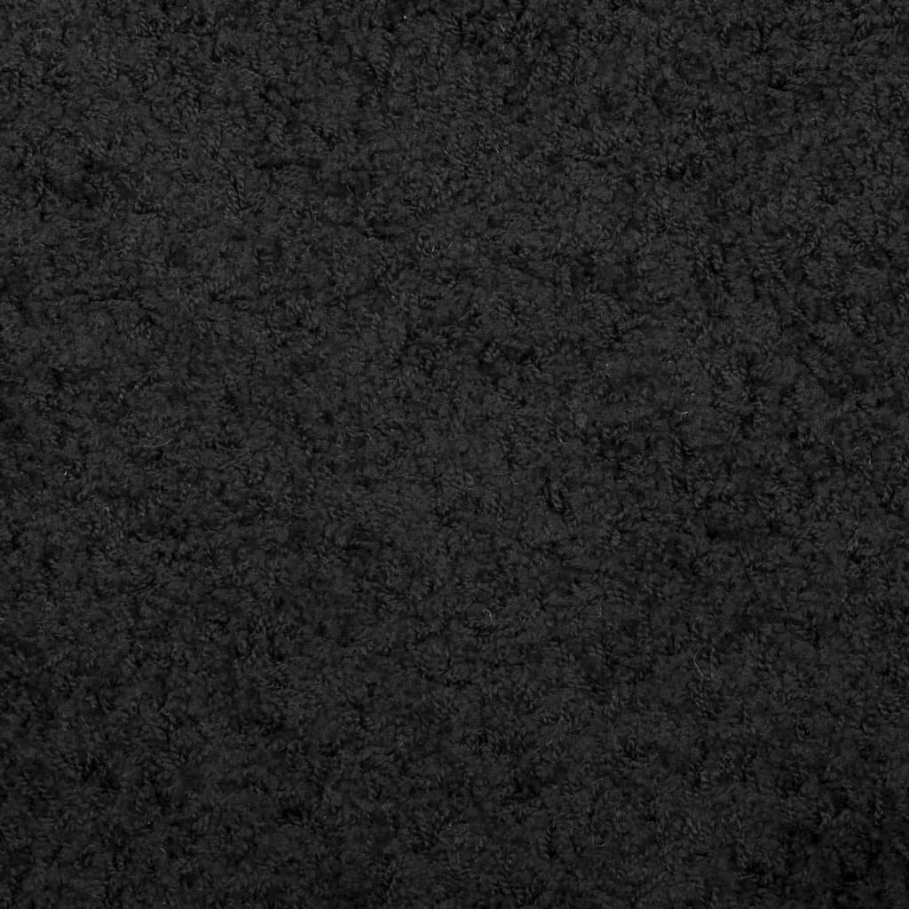 Tappeto Shaggy a Pelo Lungo Moderno Nero 160x230 cm 375281