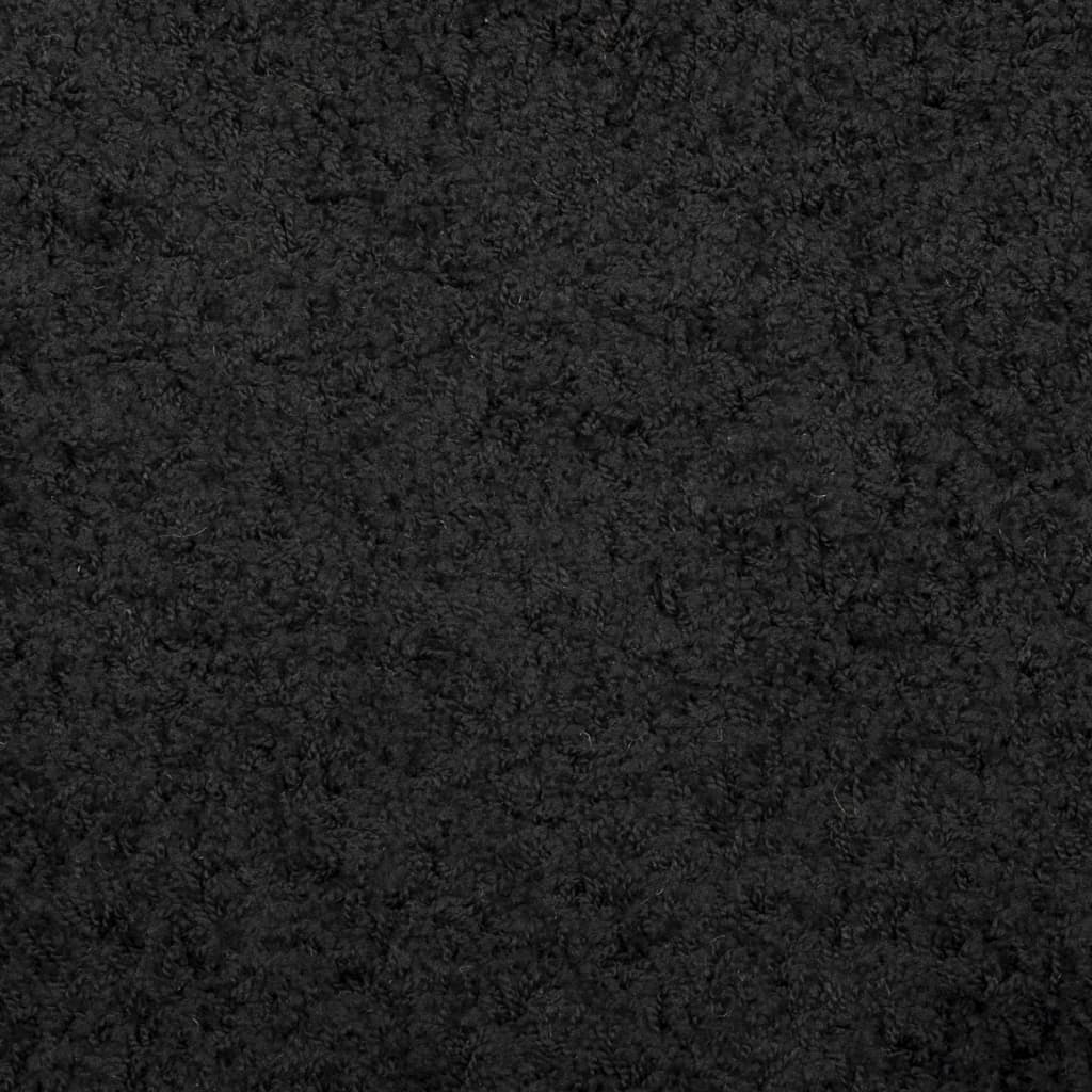 Tappeto Shaggy a Pelo Lungo Moderno Nero 200x200 cm 375282