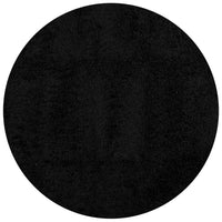 Tappeto Shaggy a Pelo Lungo Moderno Nero Ø 120 cm 375289