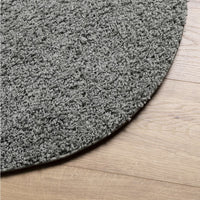 Tappeto Shaggy PAMPLONA a Pelo Lungo Moderno Verde Ø 240 cm 375314