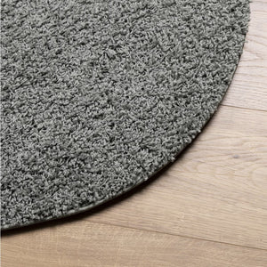 Tappeto Shaggy PAMPLONA a Pelo Lungo Moderno Verde Ø 280 cm 375315