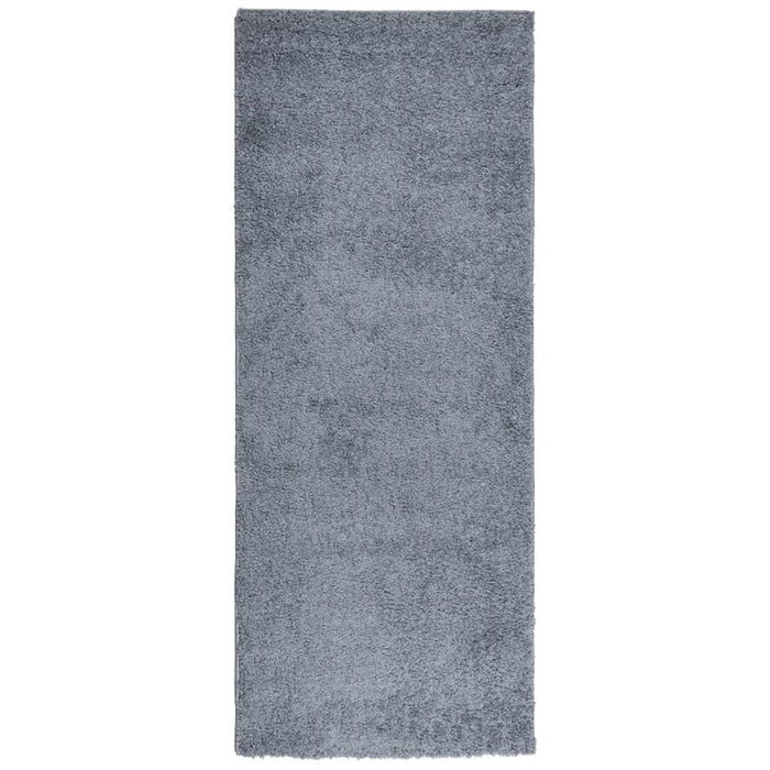 Tappeto Shaggy a Pelo Lungo Moderno Blu 80x200 cmcod mxl 88602