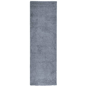 Tappeto Shaggy a Pelo Lungo Moderno Blu 80x250 cm 375319