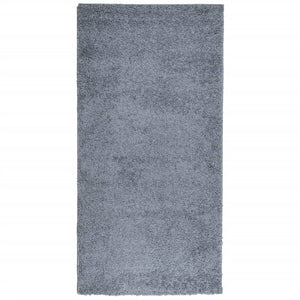 Tappeto Shaggy PAMPLONA a Pelo Lungo Moderno Blu 100x200 cm 375320