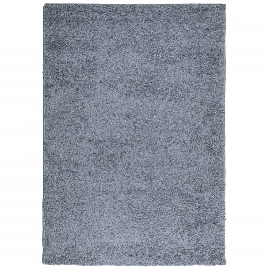 Tappeto Shaggy a Pelo Lungo Moderno Blu 120x170 cm 375322