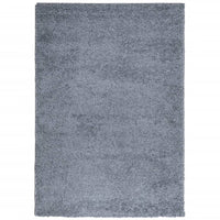 Tappeto Shaggy a Pelo Lungo Moderno Blu 120x170 cm 375322