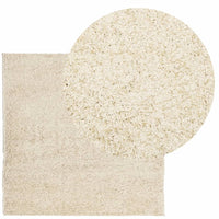 Tappeto Shaggy a Pelo Lungo Moderno Oro 120x120 cm 375343