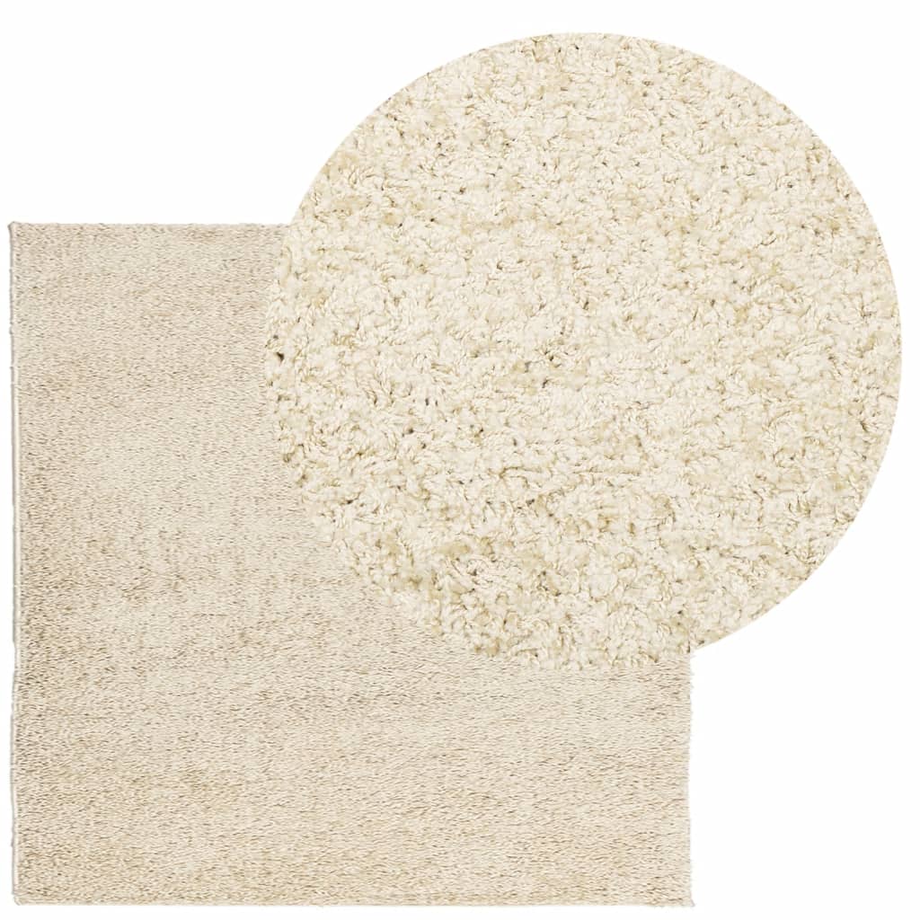 Tappeto Shaggy a Pelo Lungo Moderno Oro 240x240 cm 375350