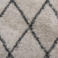 Tappeto Shaggy a Pelo Lungo Moderno Beige e Antracite 80x200 cm 375384