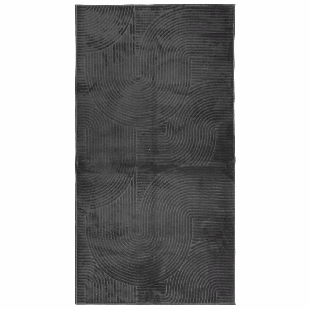 Tappeto IZA a Pelo Corto Aspetto Scandinavo antracite 80x150 cm 375426