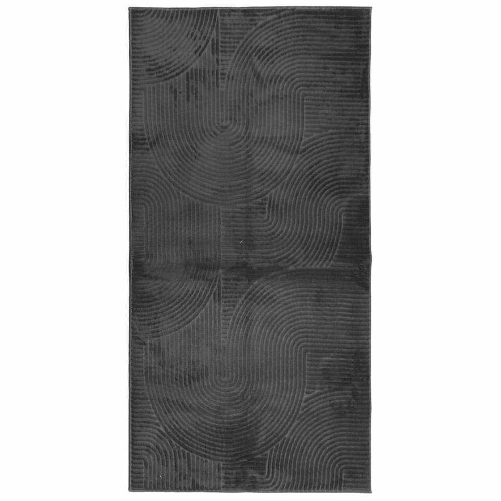 Tappeto IZA a Pelo Corto Aspetto Scandinavo antracite 100x200cm 375427