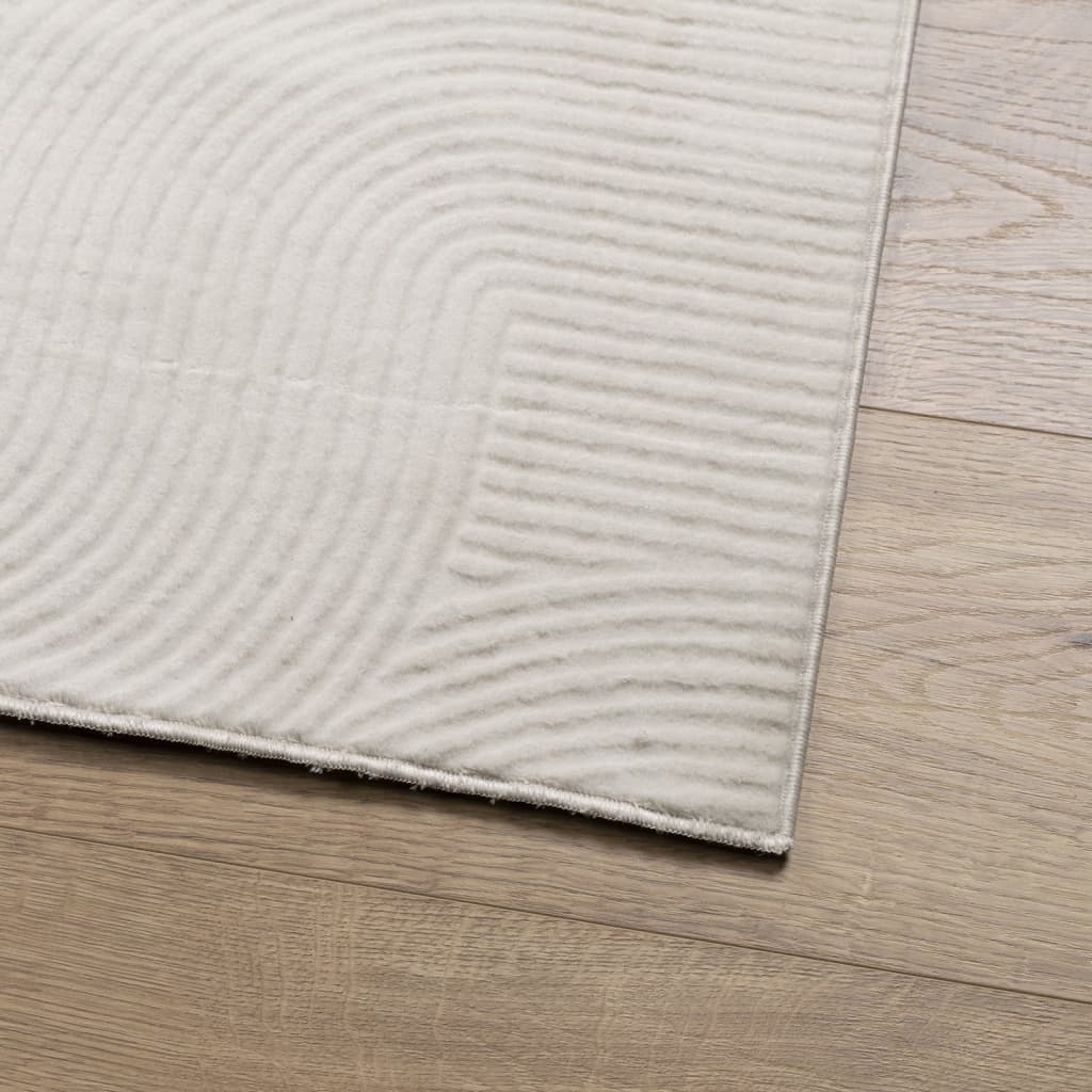 Tappeto IZA a Pelo Corto Aspetto Scandinavo Crema 100x200 cm 375439