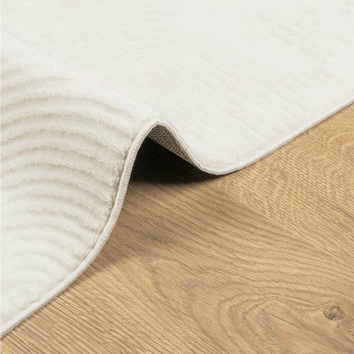 Tappeto IZA a Pelo Corto Aspetto Scandinavo Crema 100x200 cm 375439