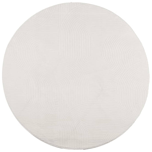 Tappeto IZA a Pelo Corto con Aspetto Scandinavo Crema Ø 160 cm 375448