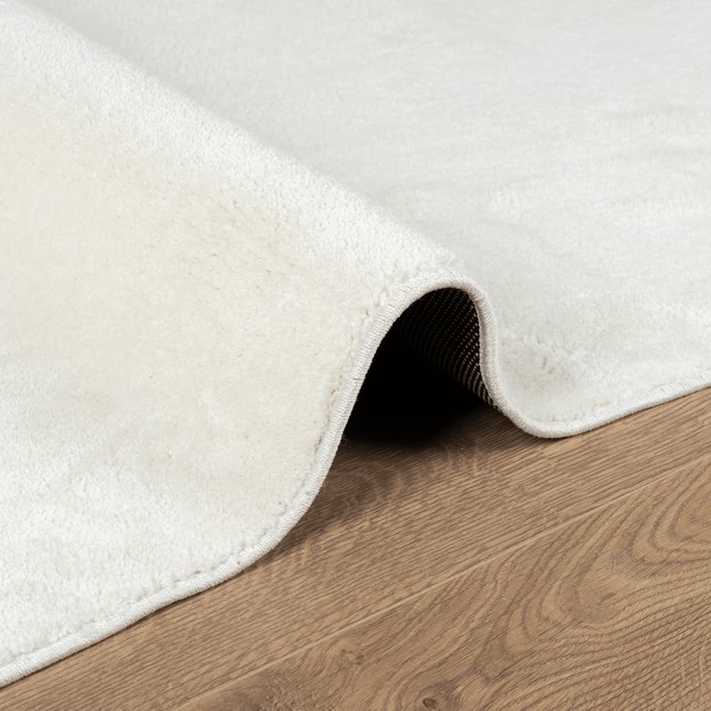 Tappeto OVIEDO a Pelo Corto Crema 120x120 cm 375511