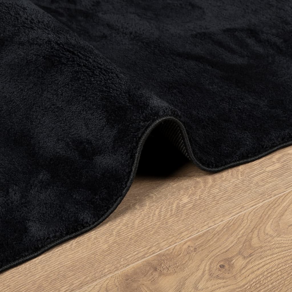 Tappeto OVIEDO a Pelo Corto Nero 80x150 cm 375551