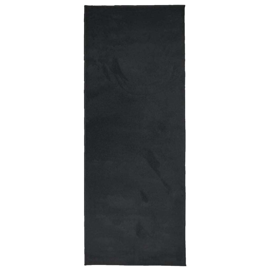 Tappeto OVIEDO a Pelo Corto Nero 80x200 cm 375552