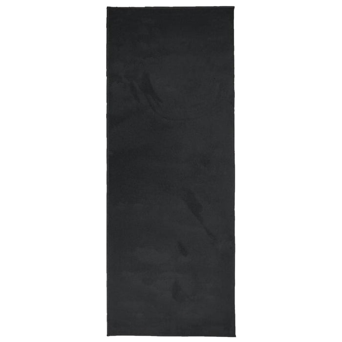 Tappeto OVIEDO a Pelo Corto Nero 80x200 cm 375552