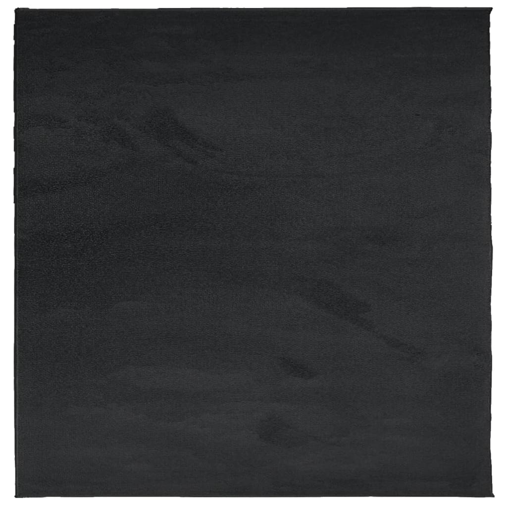 Tappeto OVIEDO a Pelo Corto Nero 120x120 cm 375555