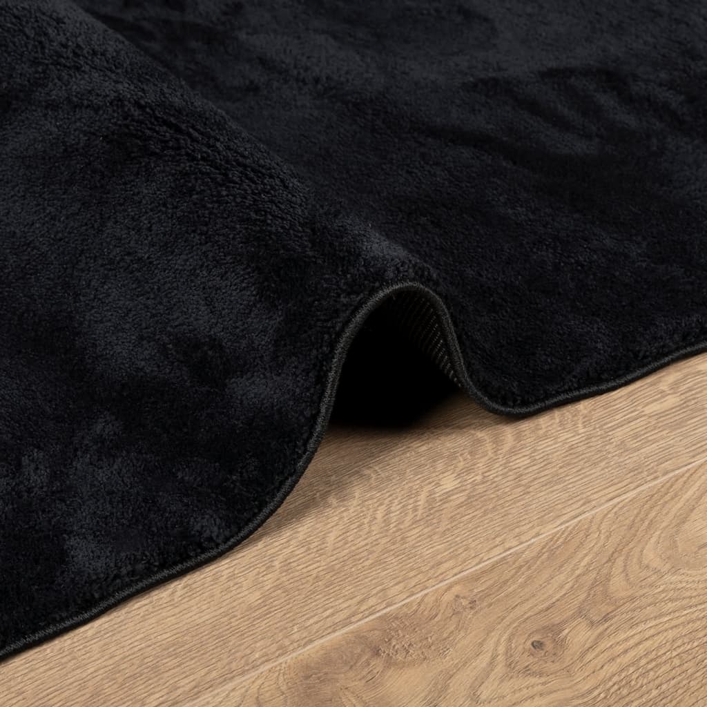 Tappeto OVIEDO a Pelo Corto Nero 120x170 cm 375556