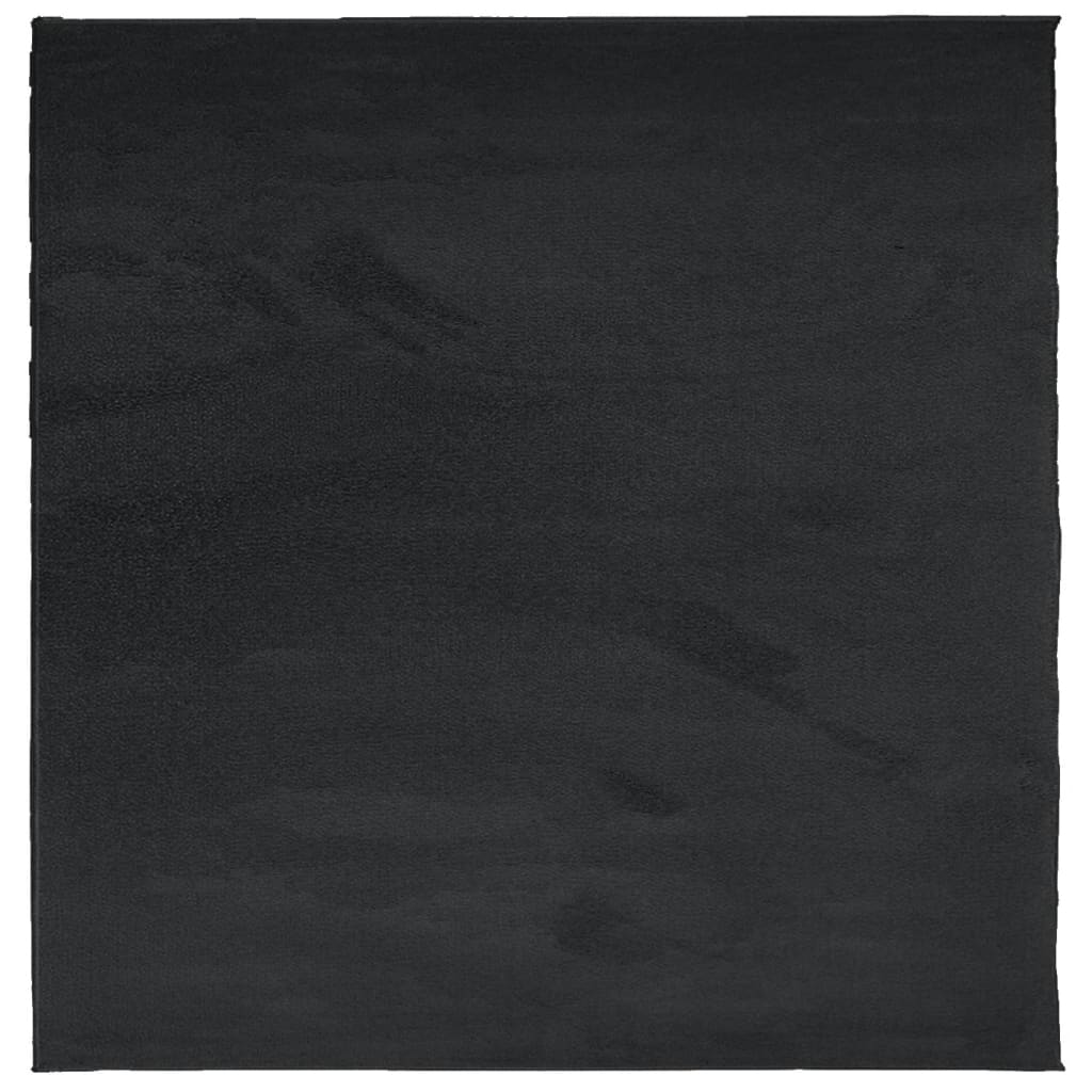 Tappeto OVIEDO a Pelo Corto Nero 200x200 cm 375560