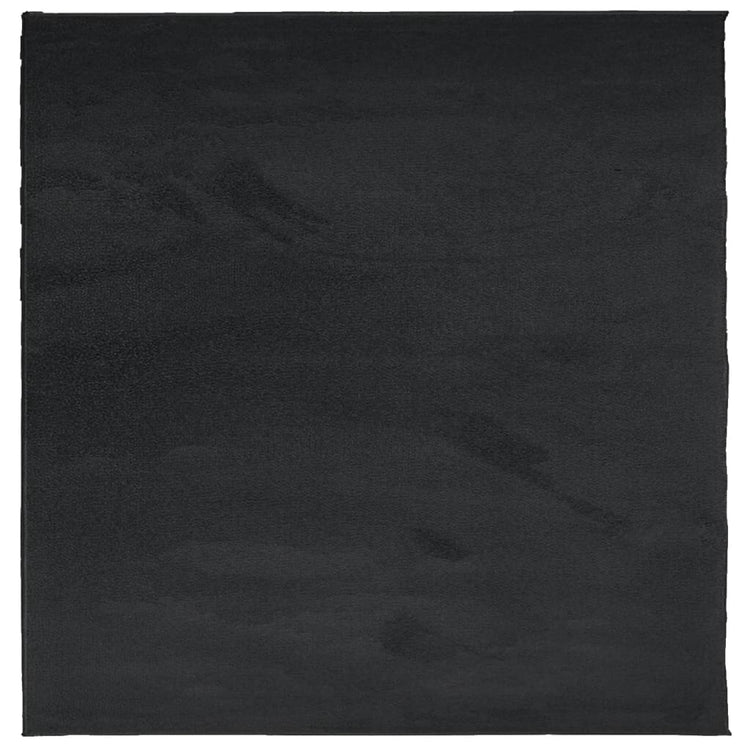 Tappeto OVIEDO a Pelo Corto Nero 240x240 cm 375562