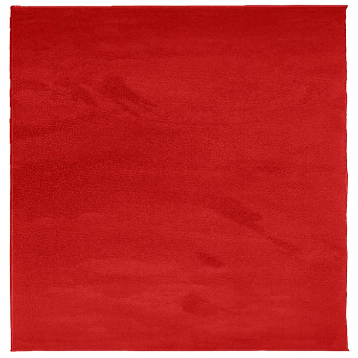 Tappeto OVIEDO a Pelo Corto Rosso 120x120 cm 375621