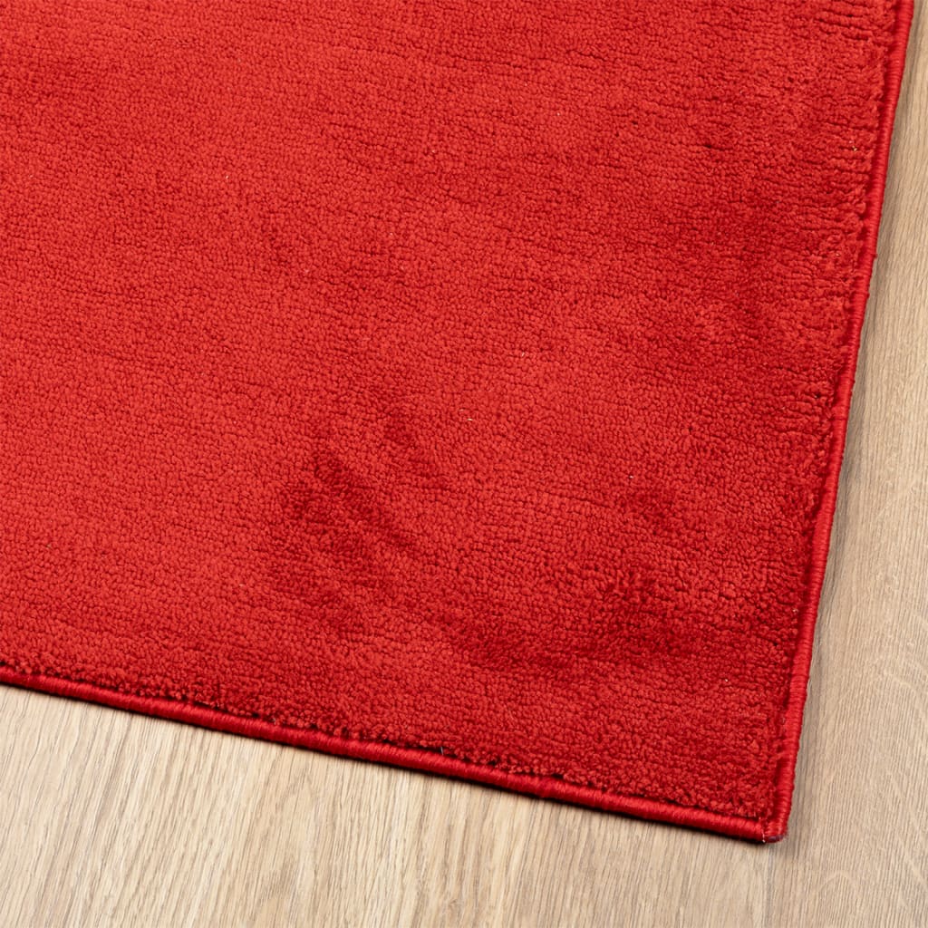 Tappeto OVIEDO a Pelo Corto Rosso 120x120 cm 375621