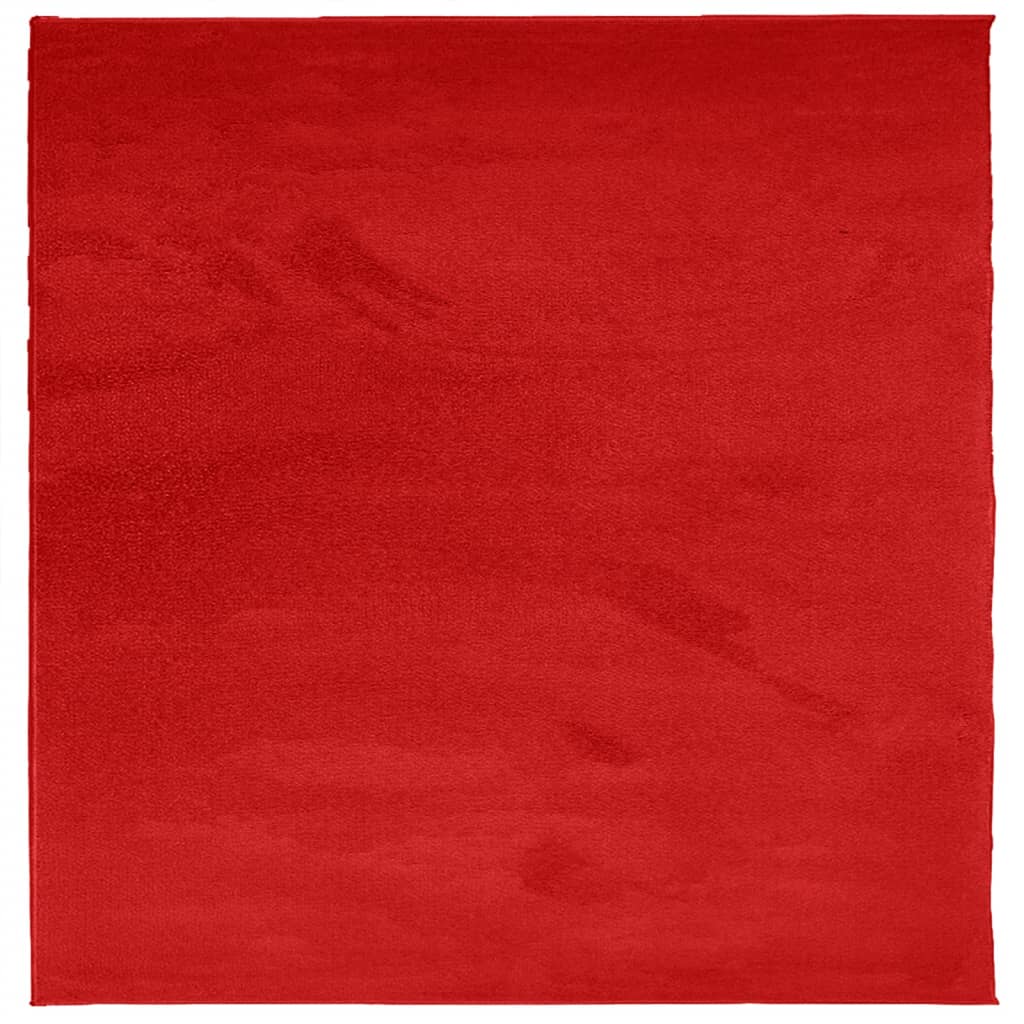 Tappeto OVIEDO a Pelo Corto Rosso 200x200 cm 375626