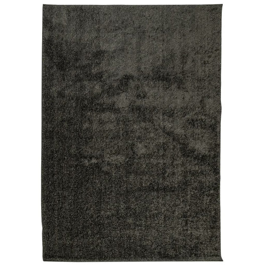 Tappeto a Pelo Lungo Effetto Lucido Antracite 160x230 cm 375642