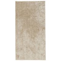 Tappeto a Pelo Lucido Lungo ISTAN Effetto Beige 80x150 cm 375650