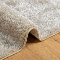 Tappeto a Pelo Lucido Lungo ISTAN Effetto Beige 80x150 cm 375650