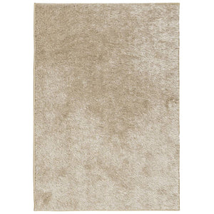 Tappeto Pelo Lungo Effetto Lucido Beige 120x170 cm 375652