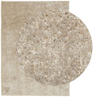 Tappeto Pelo Lungo Effetto Lucido Beige 200x280 cm 375655