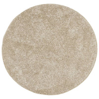 Tappeto Pelo Lungo Effetto Lucido Beige Ø 200 cm 375661