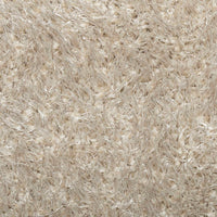 Tappeto Pelo Lungo Effetto Lucido Beige Ø 200 cm 375661