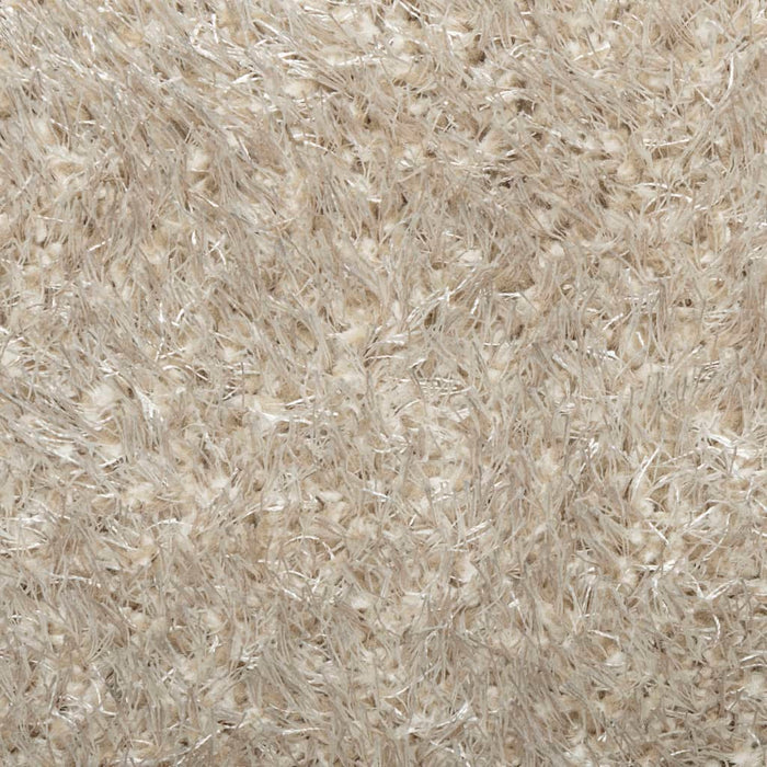 Tappeto Pelo Lungo Effetto Lucido Beige Ø 200 cm 375661