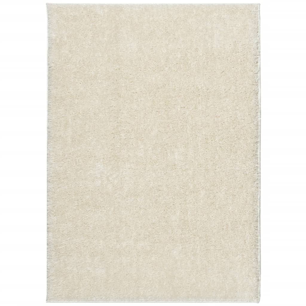 Tappeto a Pelo Lucido Lungo ISTAN Effetto Crema 200x280 cm 375667